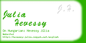 julia hevessy business card